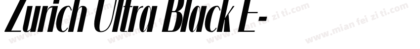 Zurich Ultra Black E字体转换